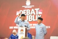 AJP-ASLI saat menyampaikan visi-misi dalam debat Perdana. Foto: Ist