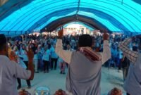 Suasana kampanye terbatas ASR-HUGUA di Kecamatan Mawasangka Tenggah, Buteng. Foto : Ist