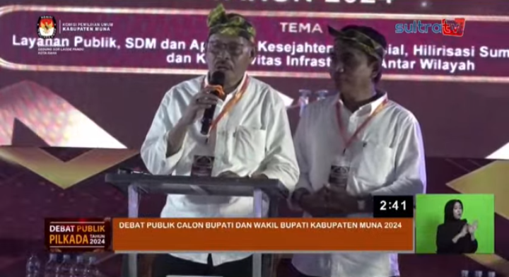 Calon Bupati dan Wakil Bupati Muna nomor urut 3, La Ode Kardini - Noor Dhani. Foto: Ist