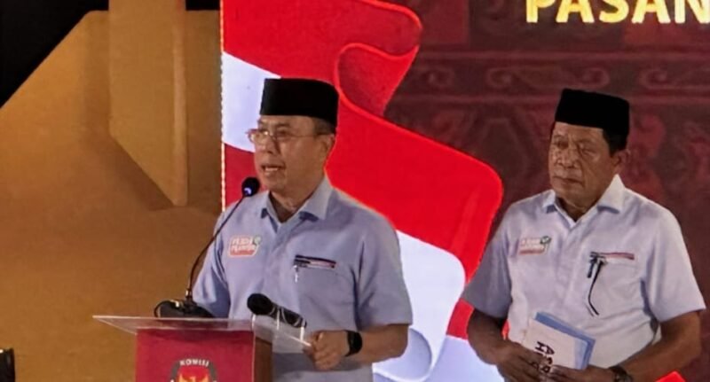 ASR-HUGUA saat memaparkan visi-misi dalam acara debat kandidat kedua: Foto:Ist
