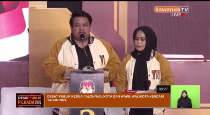 Calon Wali Kota dan Wakil Wali Kota Kendari nomor urut 2 Yudhianto-Nirna. Foto: Ist