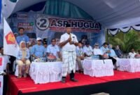 Suasana kampeye ASR-HUGUA di Kecamatan Wangi-wangi, Kabupaten Wakatobi. Foto : Ist
