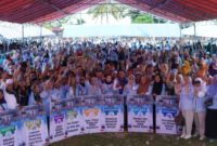 Suasana ribuan masyarakat Wakatobi saat menghadiri kampanye ASR-HUGUA. Foto: Ist