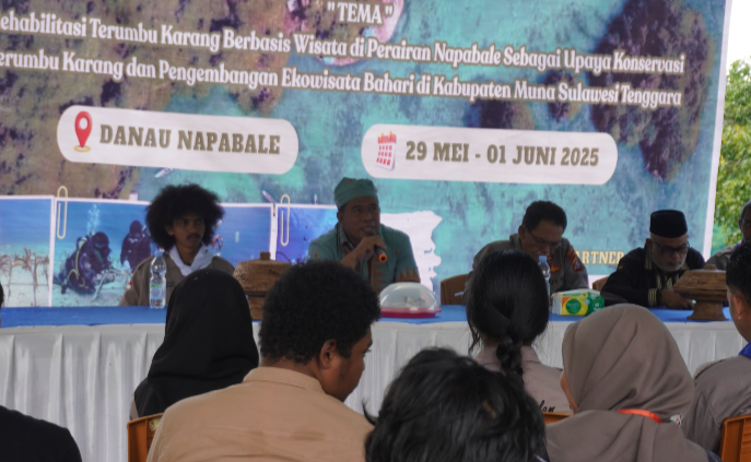 Suasana pembukaan kegiatan UKM Selam UHO beberapa waktu lalu. Foto : Ist